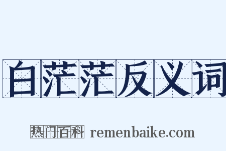白茫茫反义词是什么意思的图片